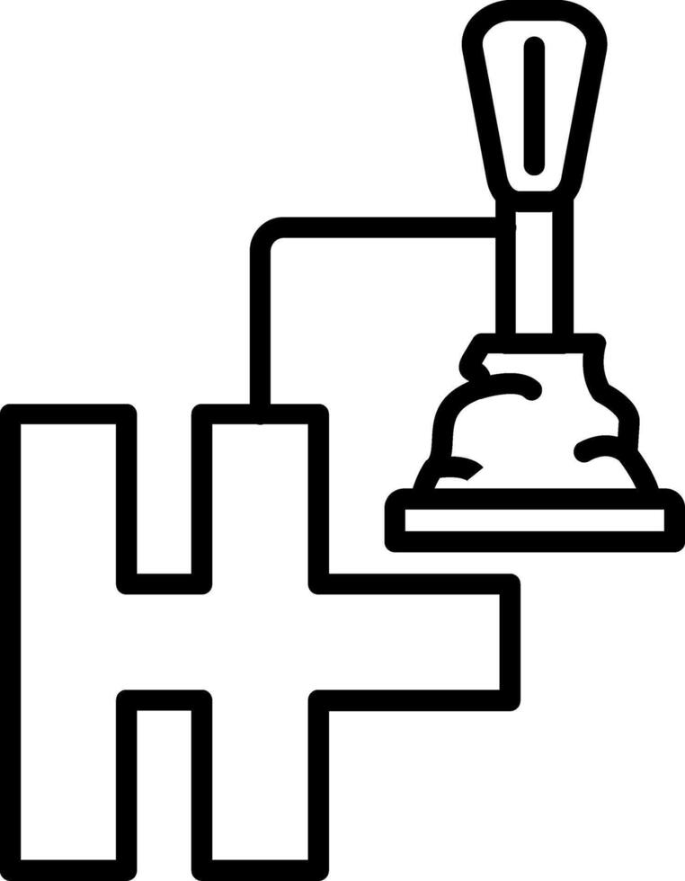 Gearbox Line Icon vector
