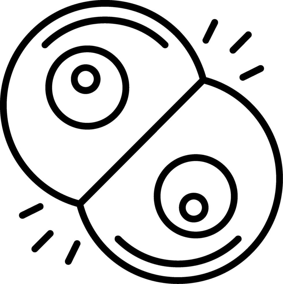Mitosis Line Icon vector