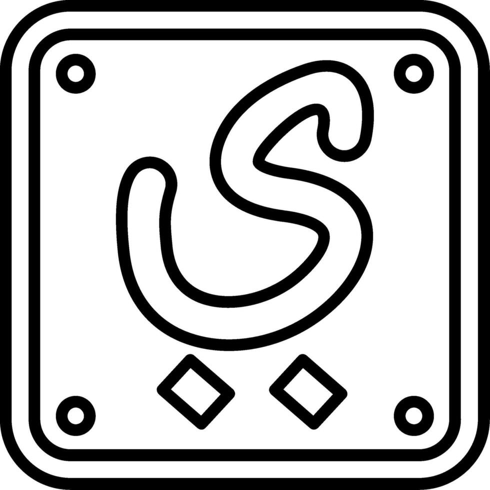 Arabic Language Line Icon vector