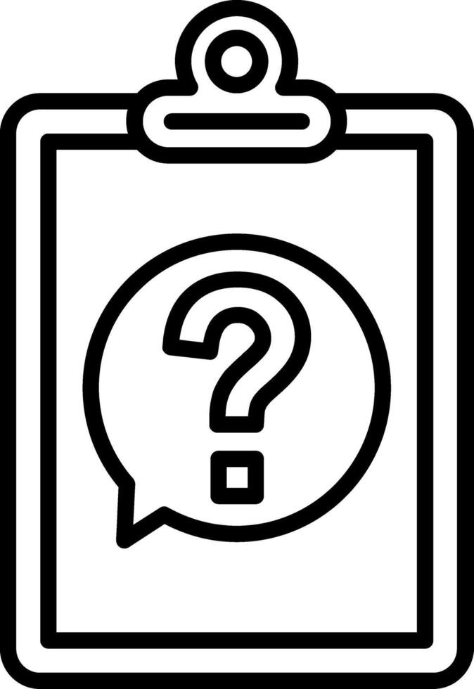 Clipboard Line Icon vector
