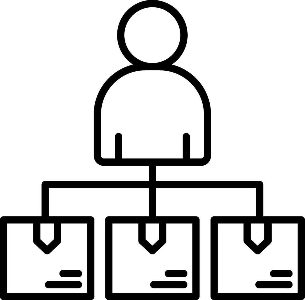 Product Management Line Icon vector