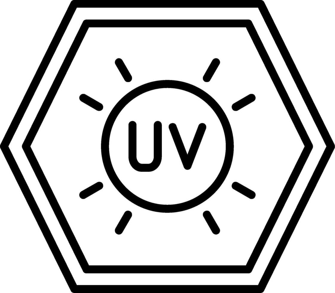 Uv Line Icon vector