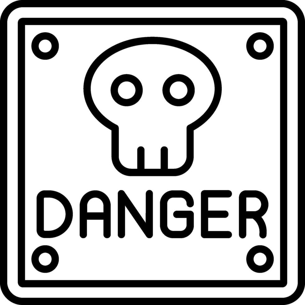 Danger Line Icon vector
