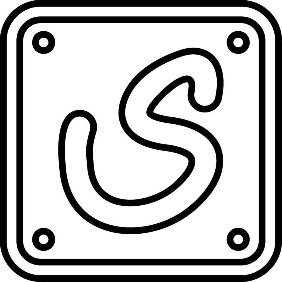 Arabic Language Line Icon vector