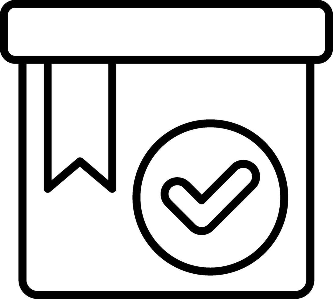 Approved Line Icon vector