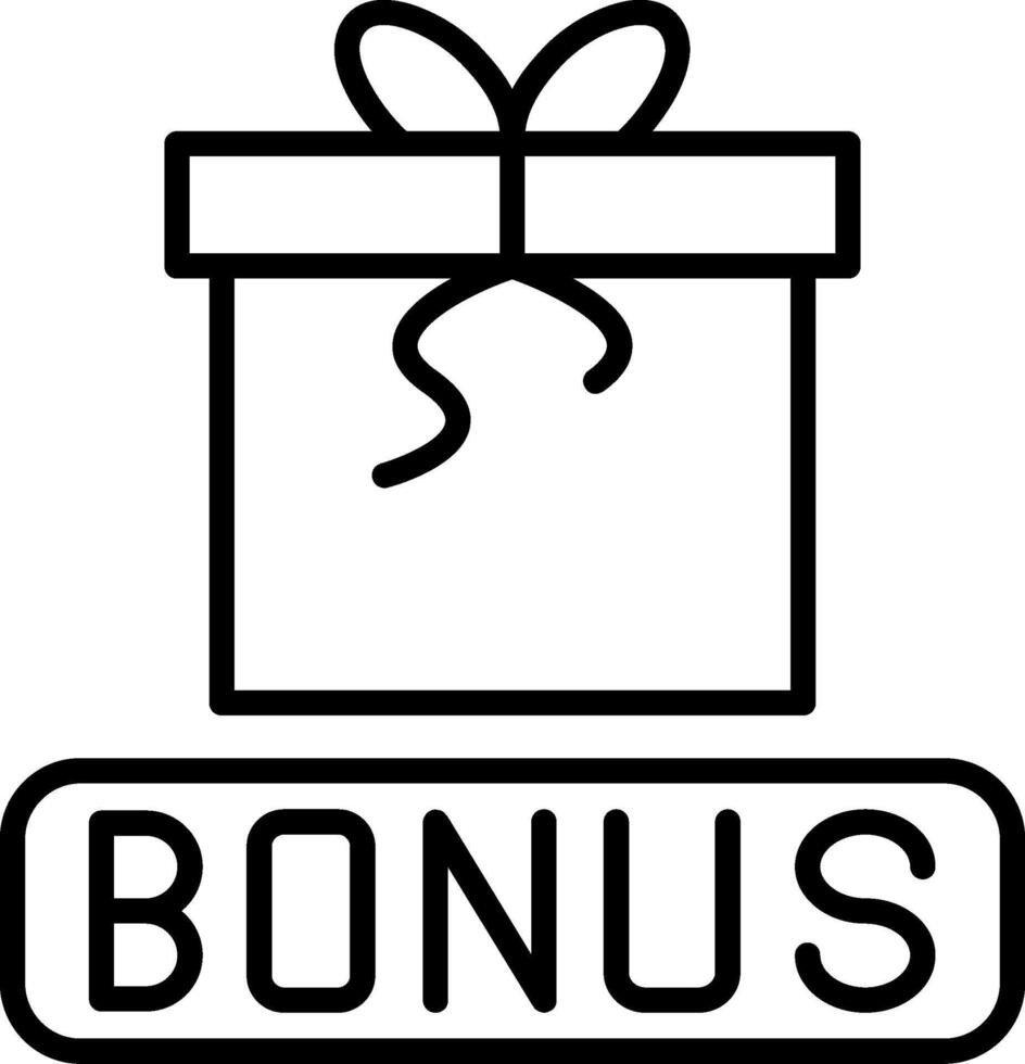 Bonus Line Icon vector