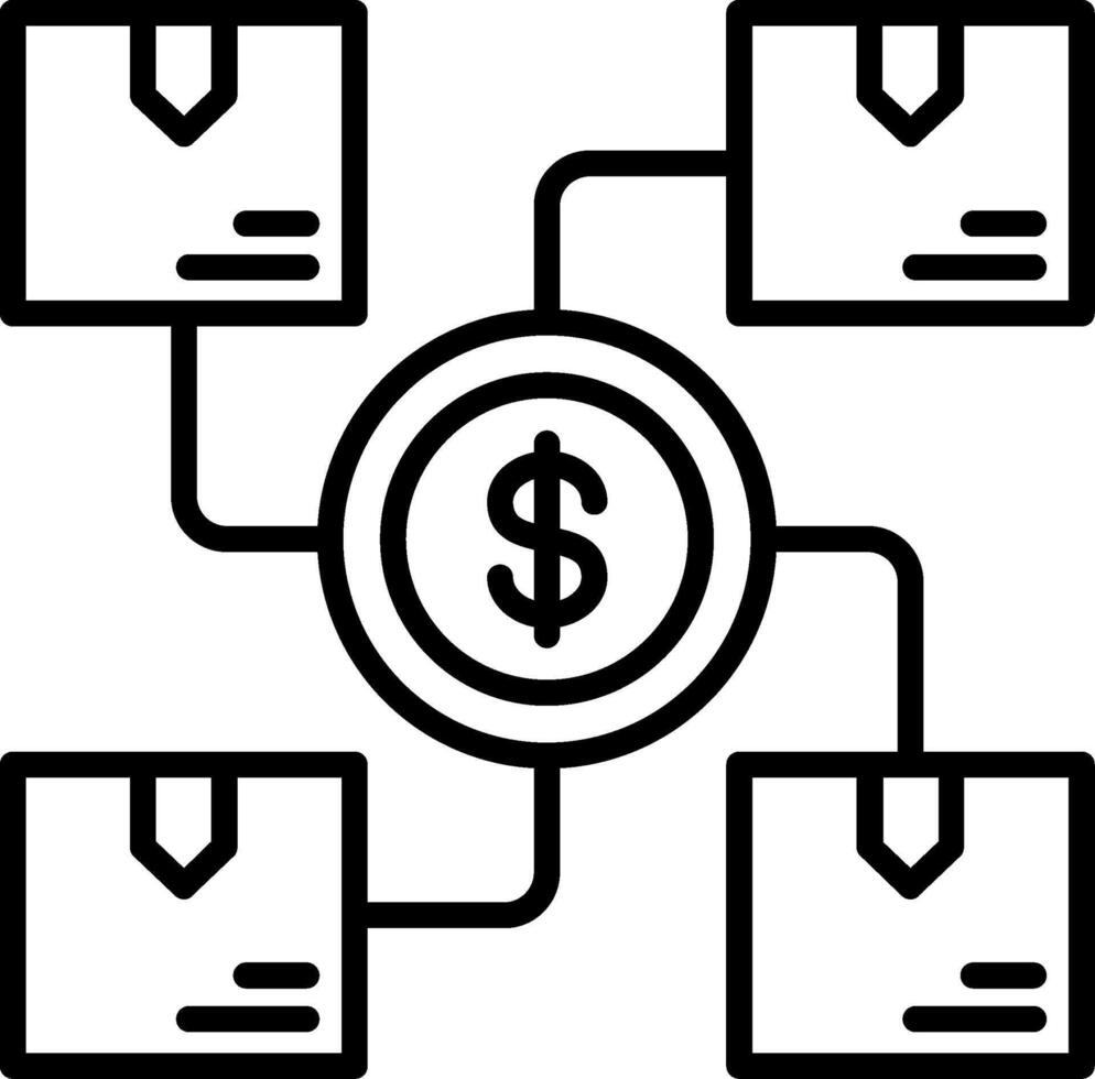 Cost Line Icon vector