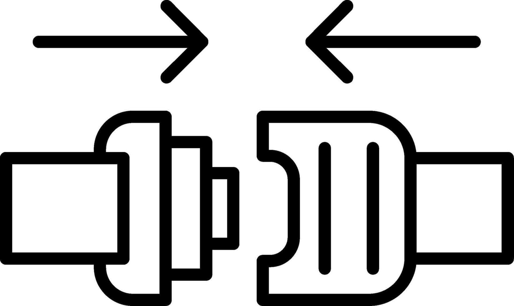 Safety Belt Line Icon vector