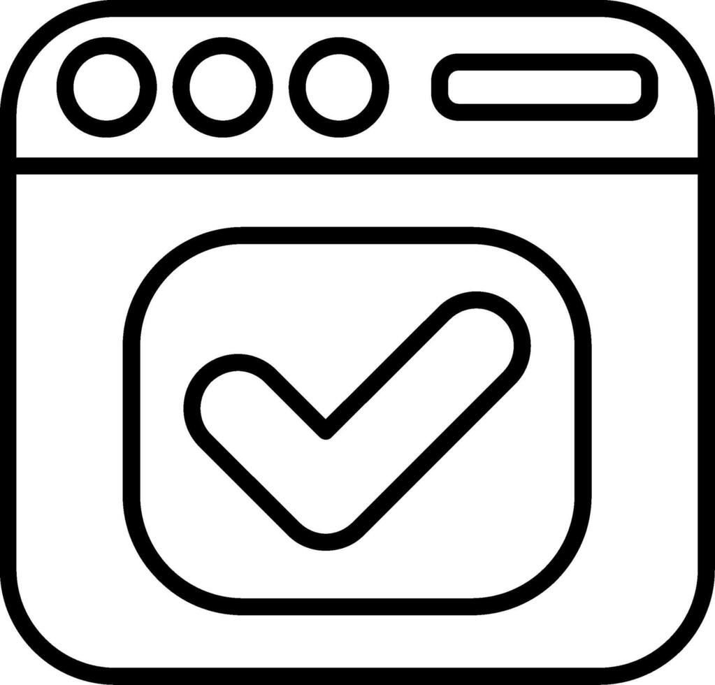 Approved Line Icon vector