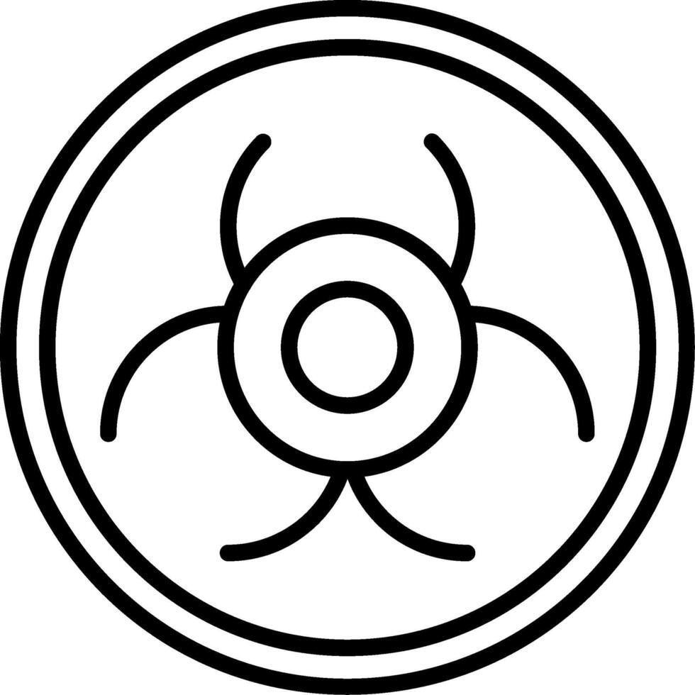 Biohazard Line Icon vector