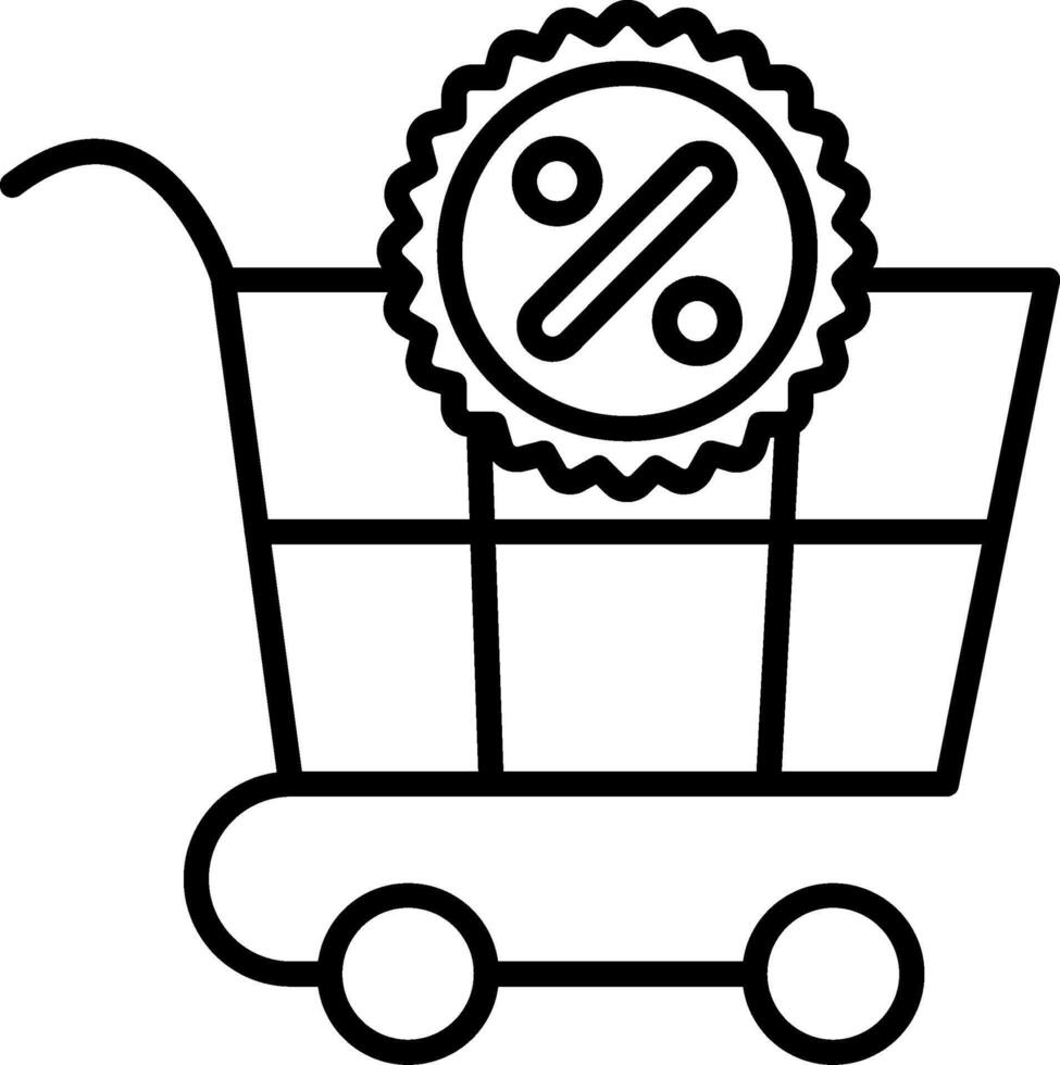 Shopping Cart Line Icon vector