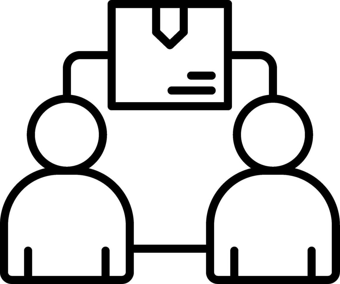 Employees Line Icon vector