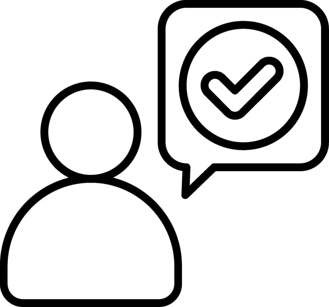 Approved Line Icon vector