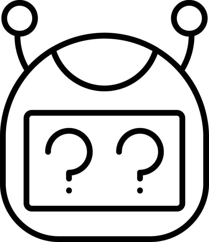 Bot Line Icon vector