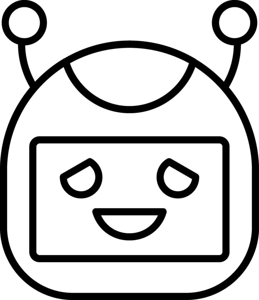 Bot Line Icon vector