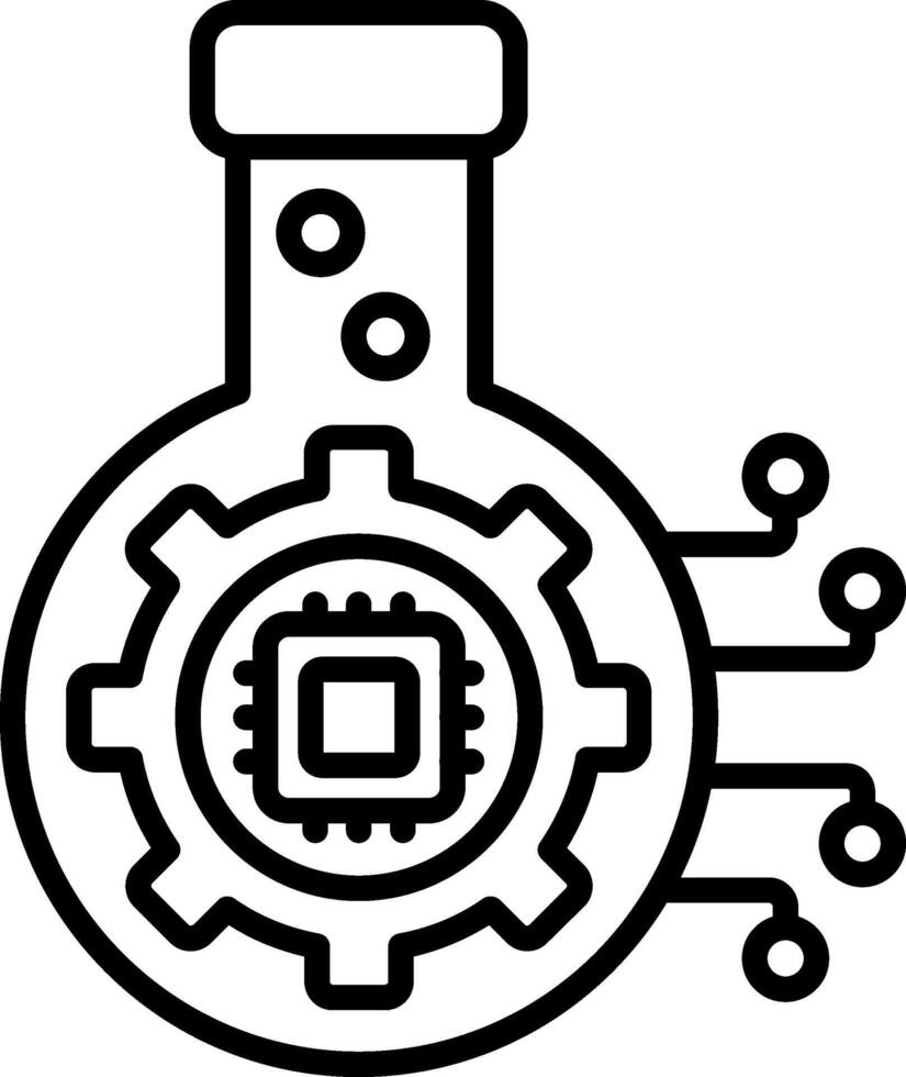 Resesrch Line Icon vector