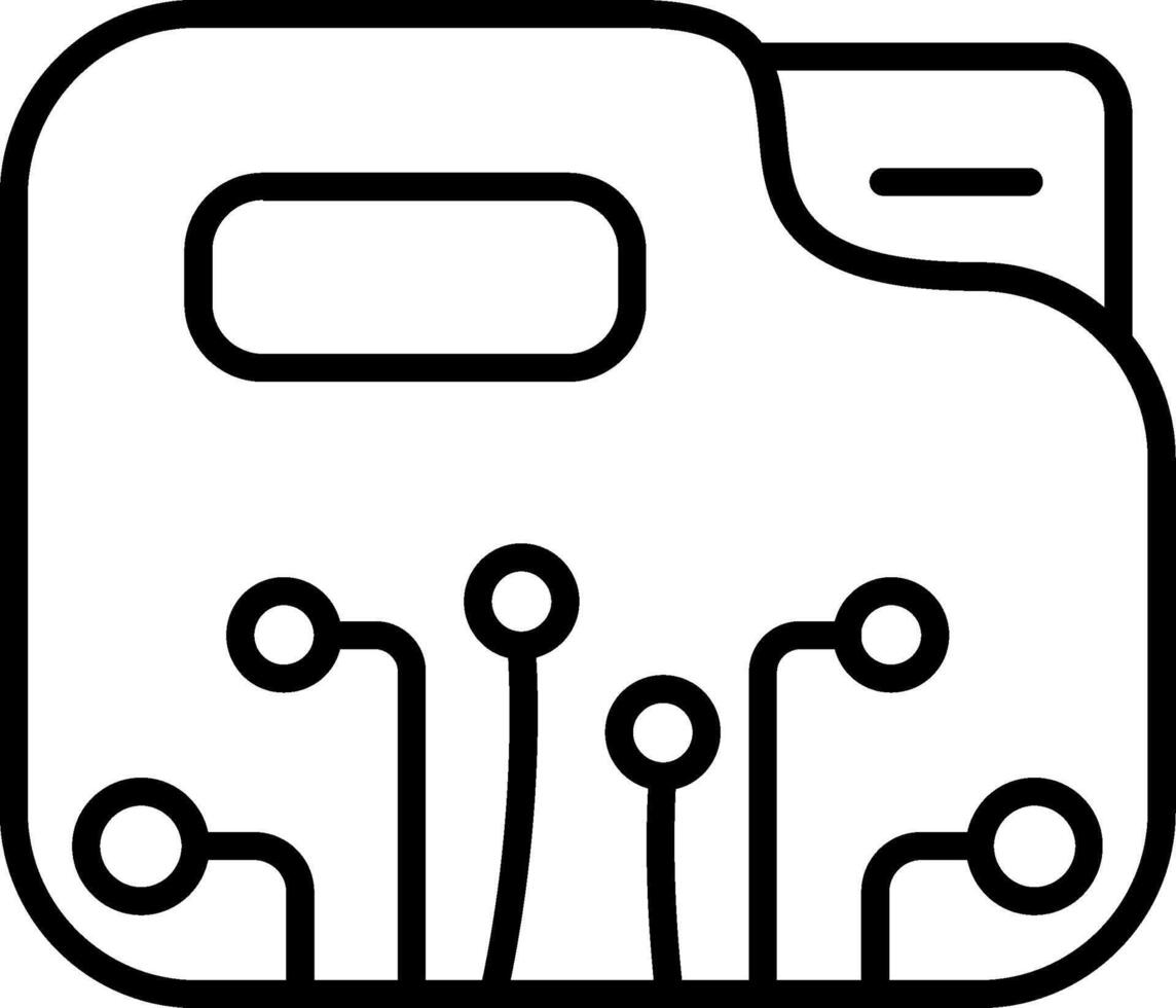 Folder Line Icon vector