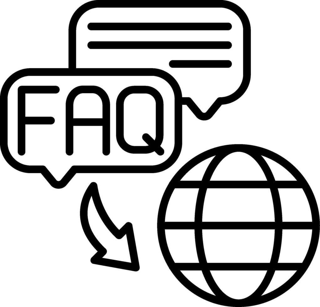 Faq Line Icon vector