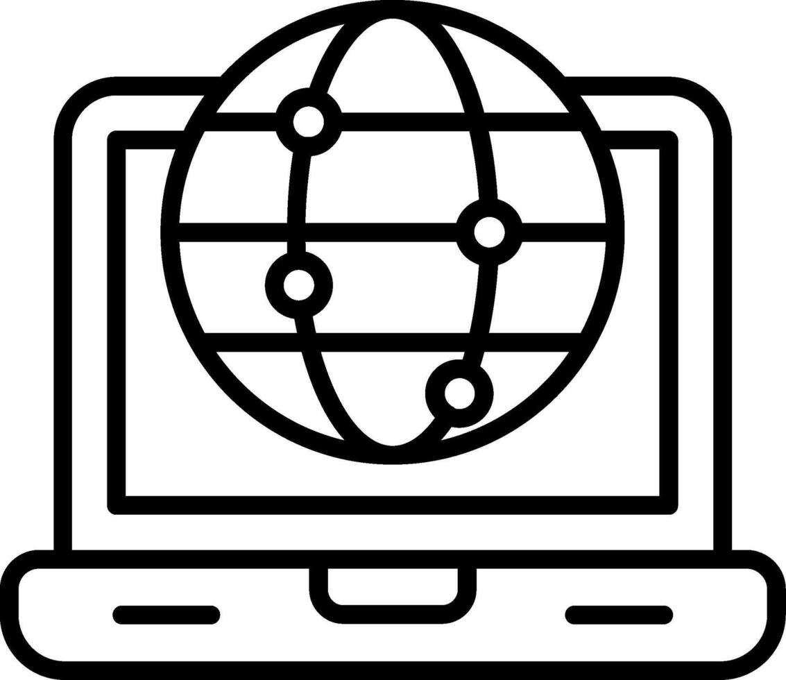 Internet Line Icon vector
