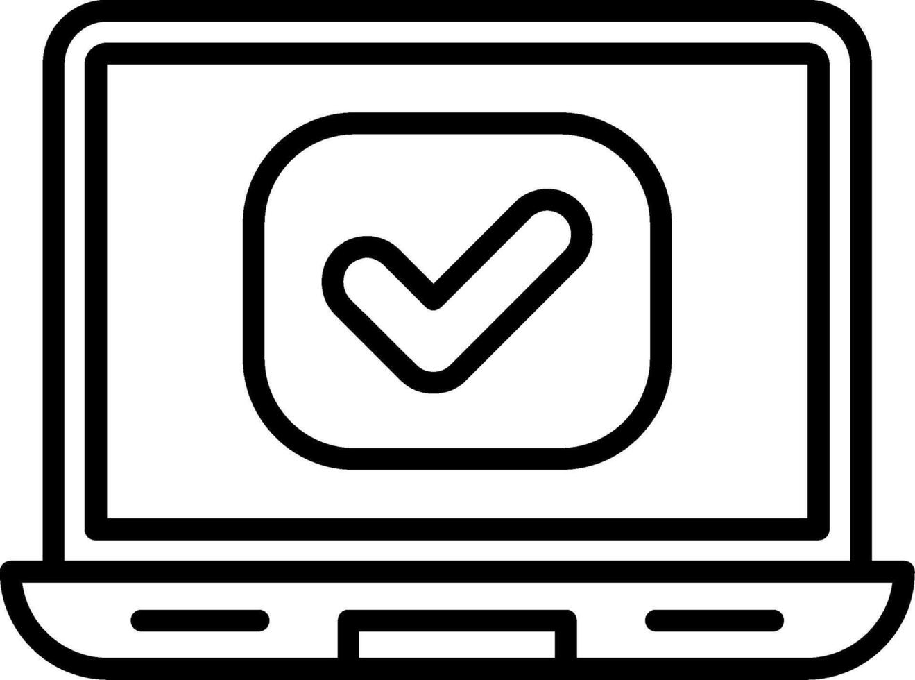 Approved Line Icon vector