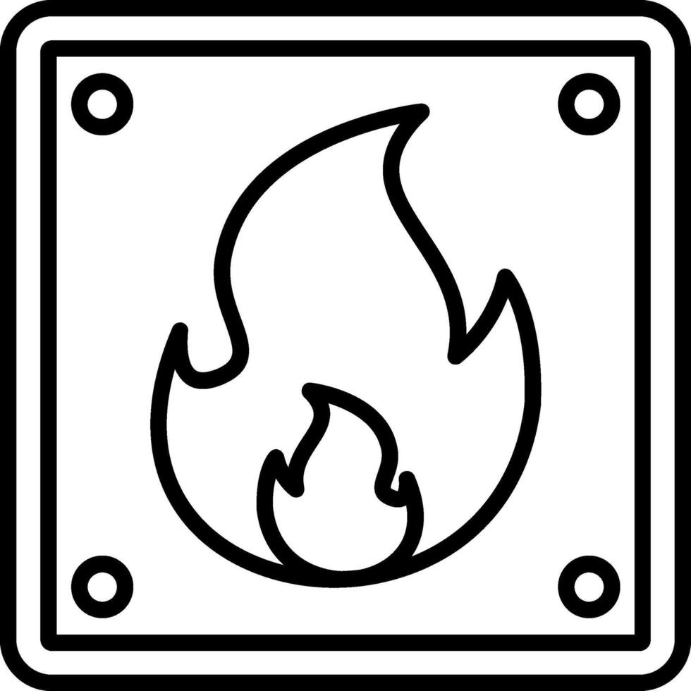 Fire Line Icon vector