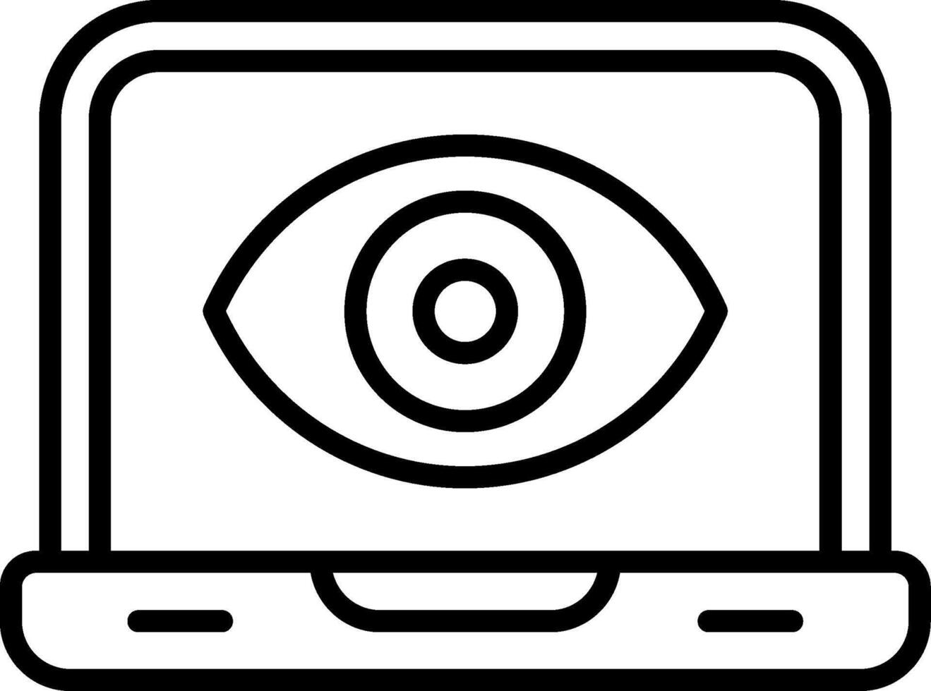 Laptop Line Icon vector