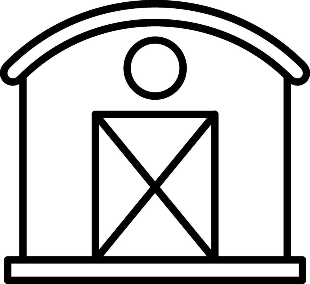Barn Line Icon vector