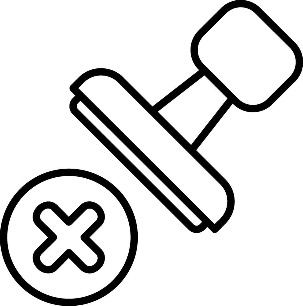 Rejected Line Icon vector