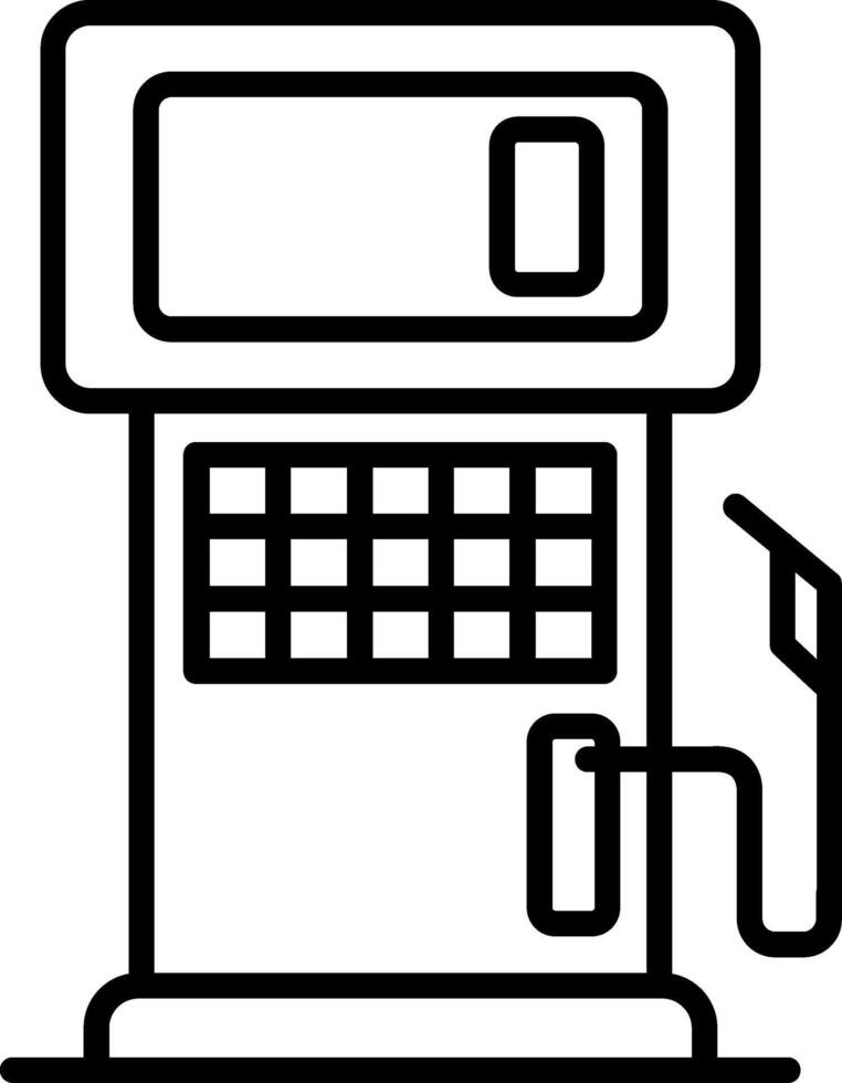 Gas Station Line Icon vector