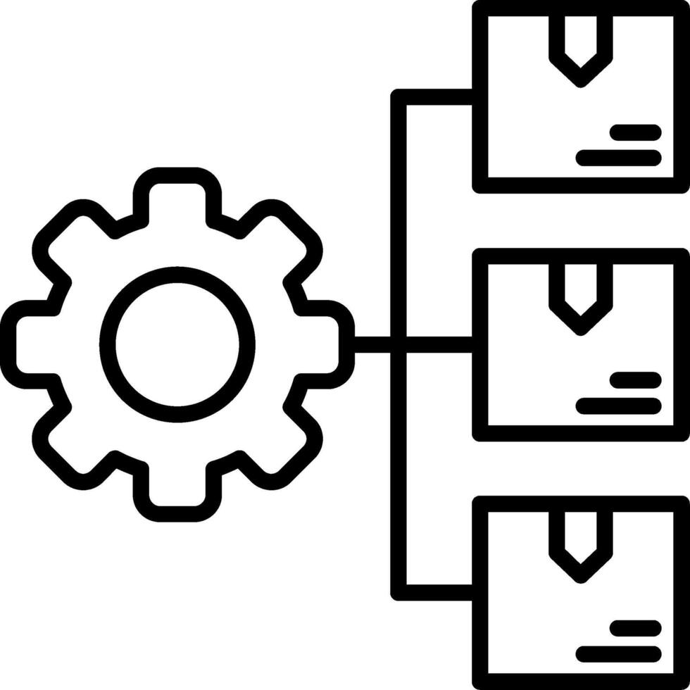 Product Management Line Icon vector