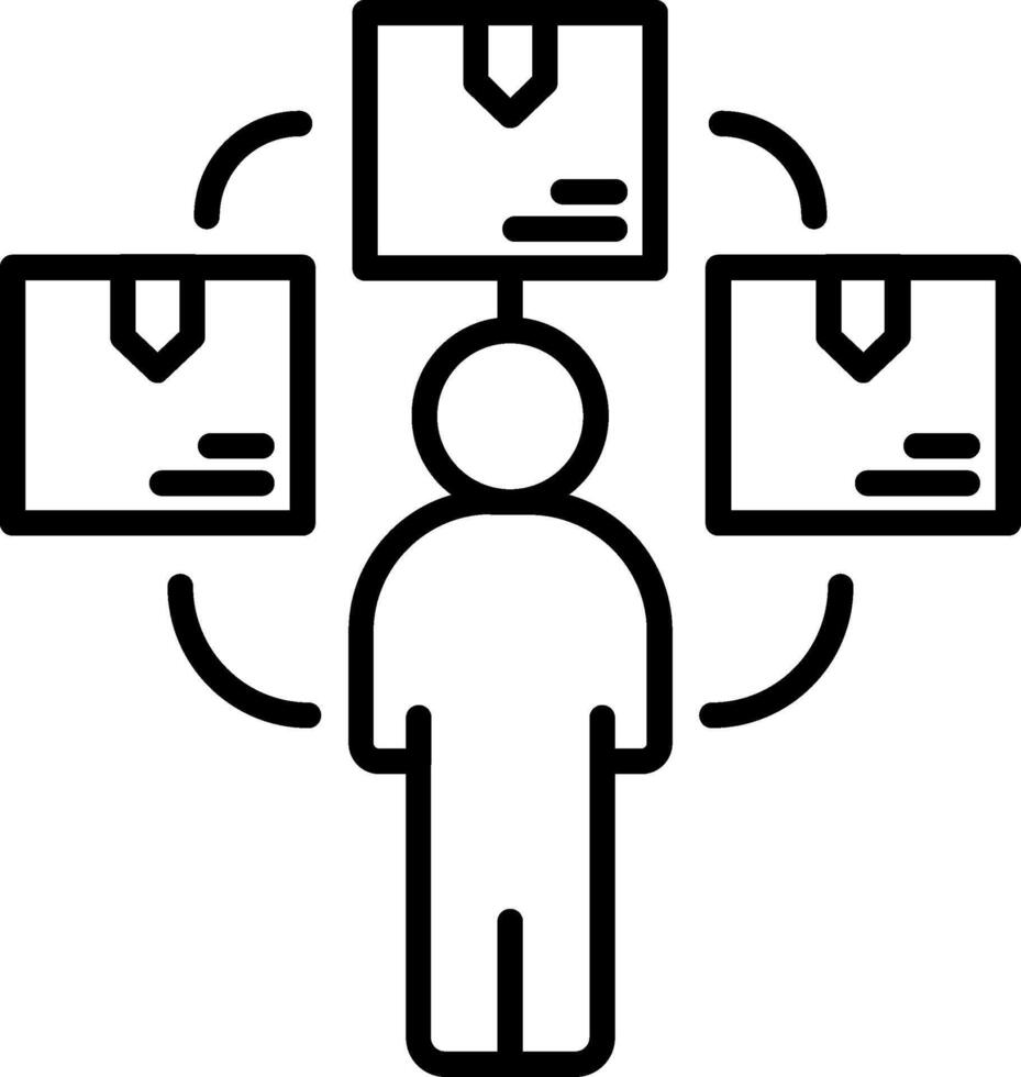 Job Line Icon vector