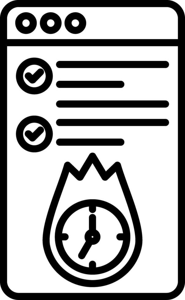 Deadline Line Icon vector