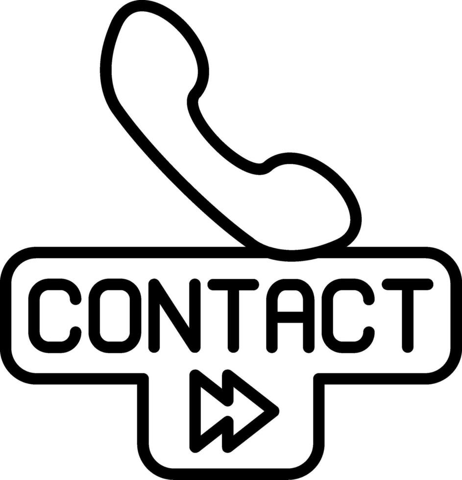 Contact Line Icon vector
