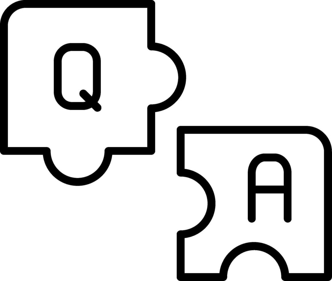 Puzzle Line Icon vector