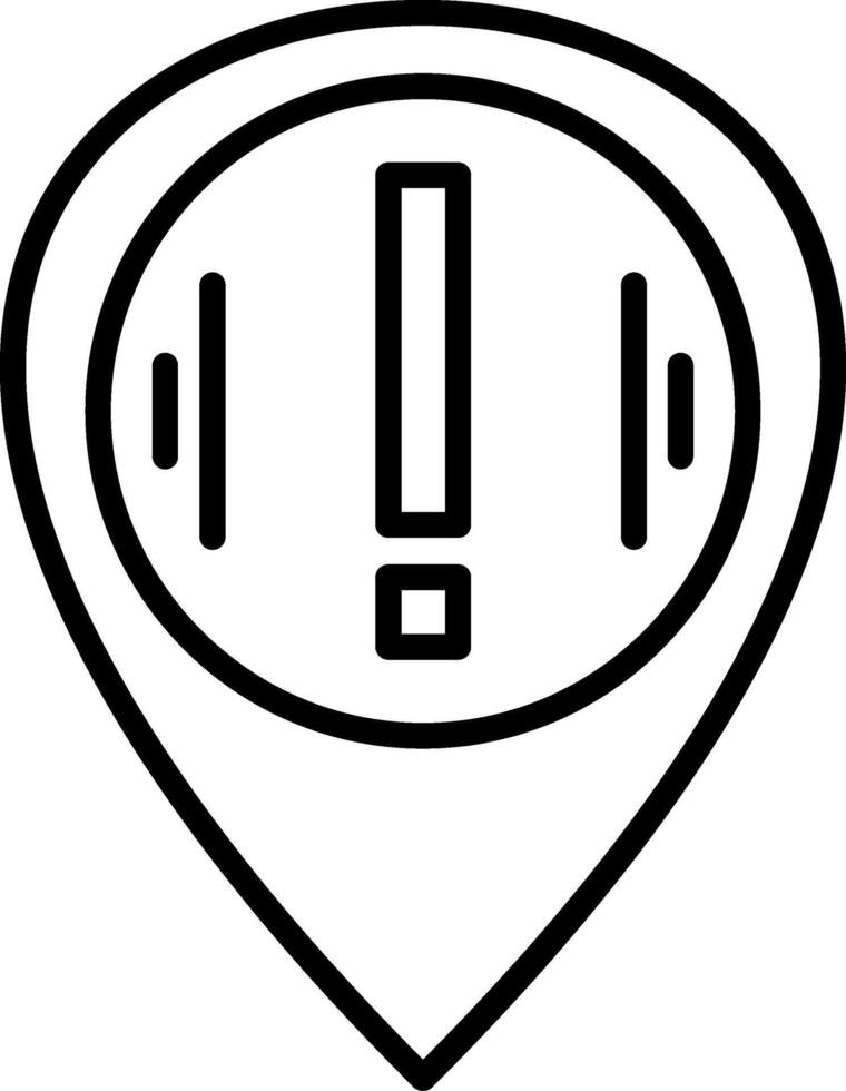 Pin Line Icon vector