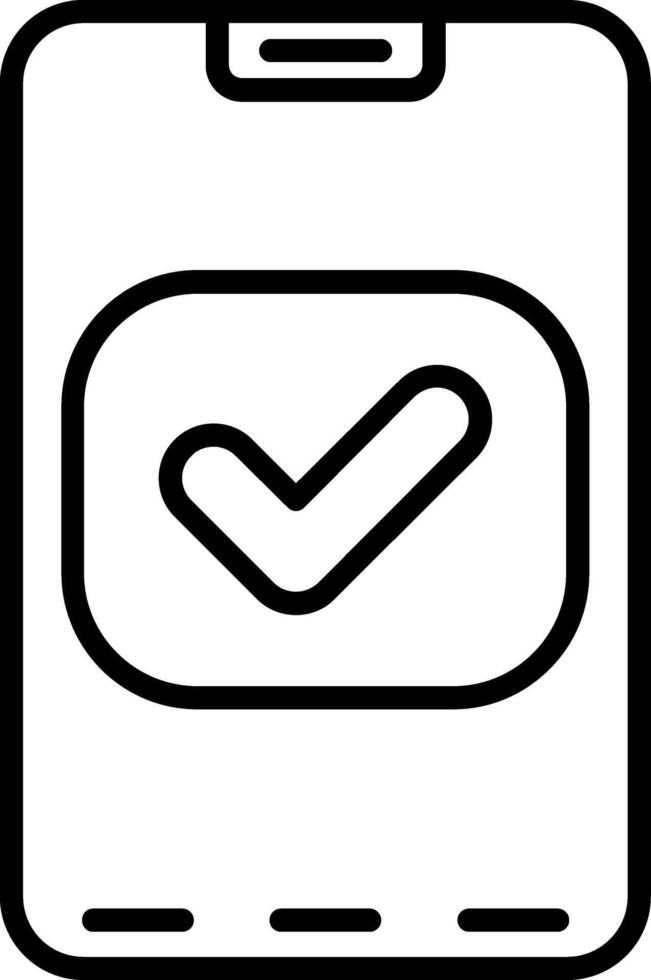 Smartphone Line Icon vector