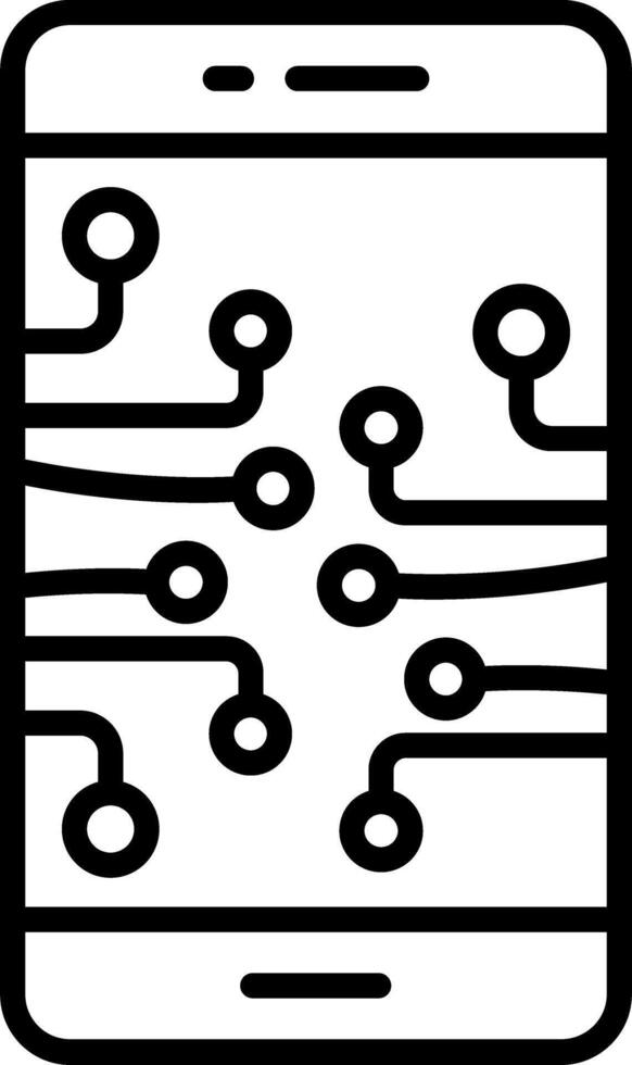 Smartphone Line Icon vector