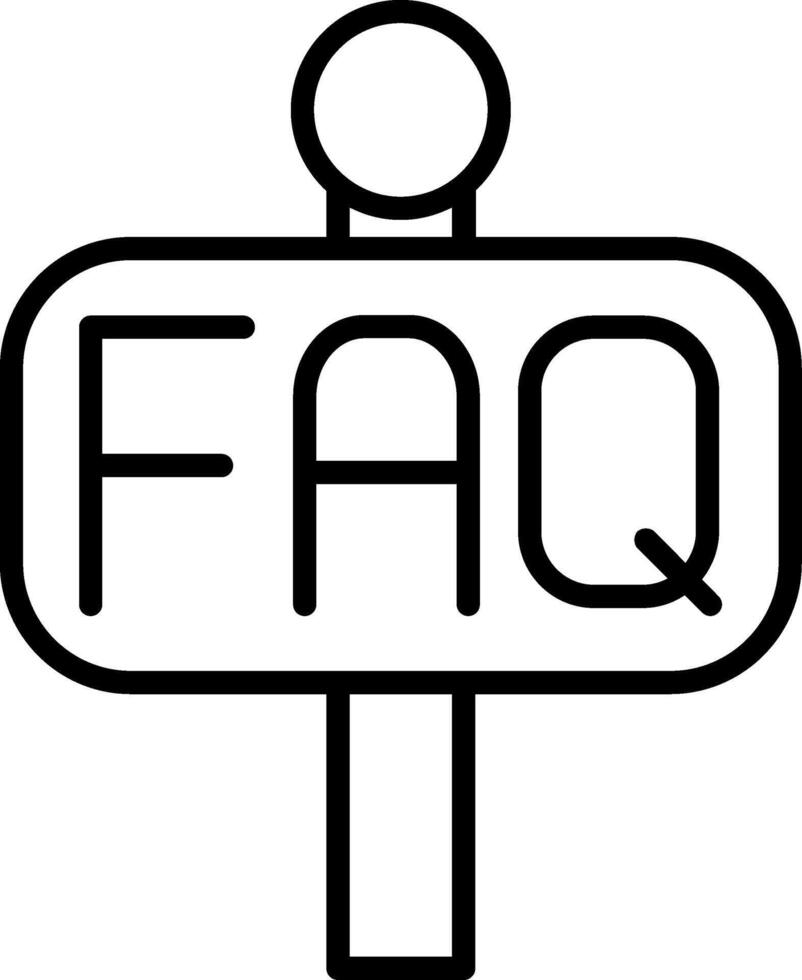 Sign Line Icon vector