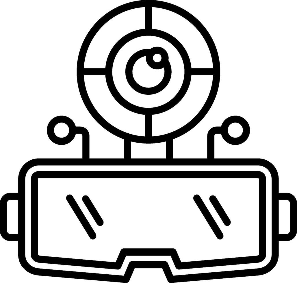 Virtual Reality Glasses Line Icon vector