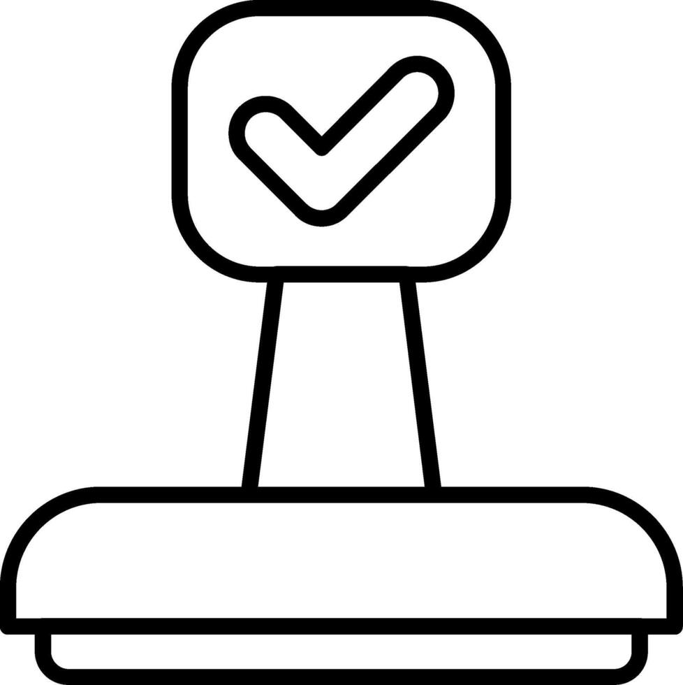 Approved Line Icon vector