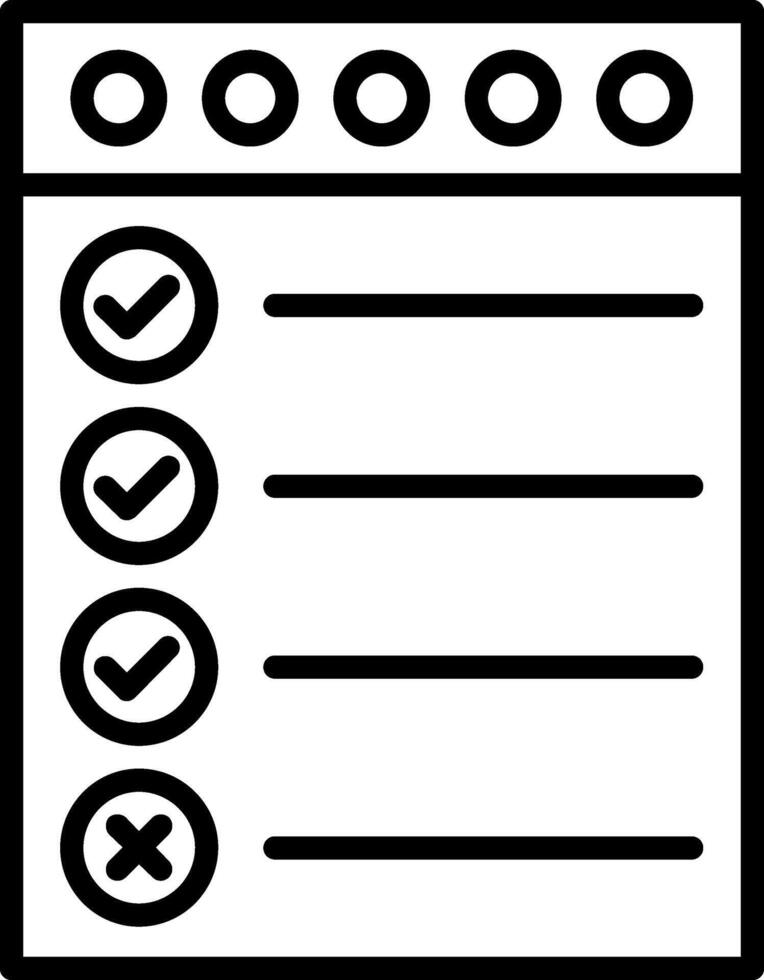 Checklist Line Icon vector