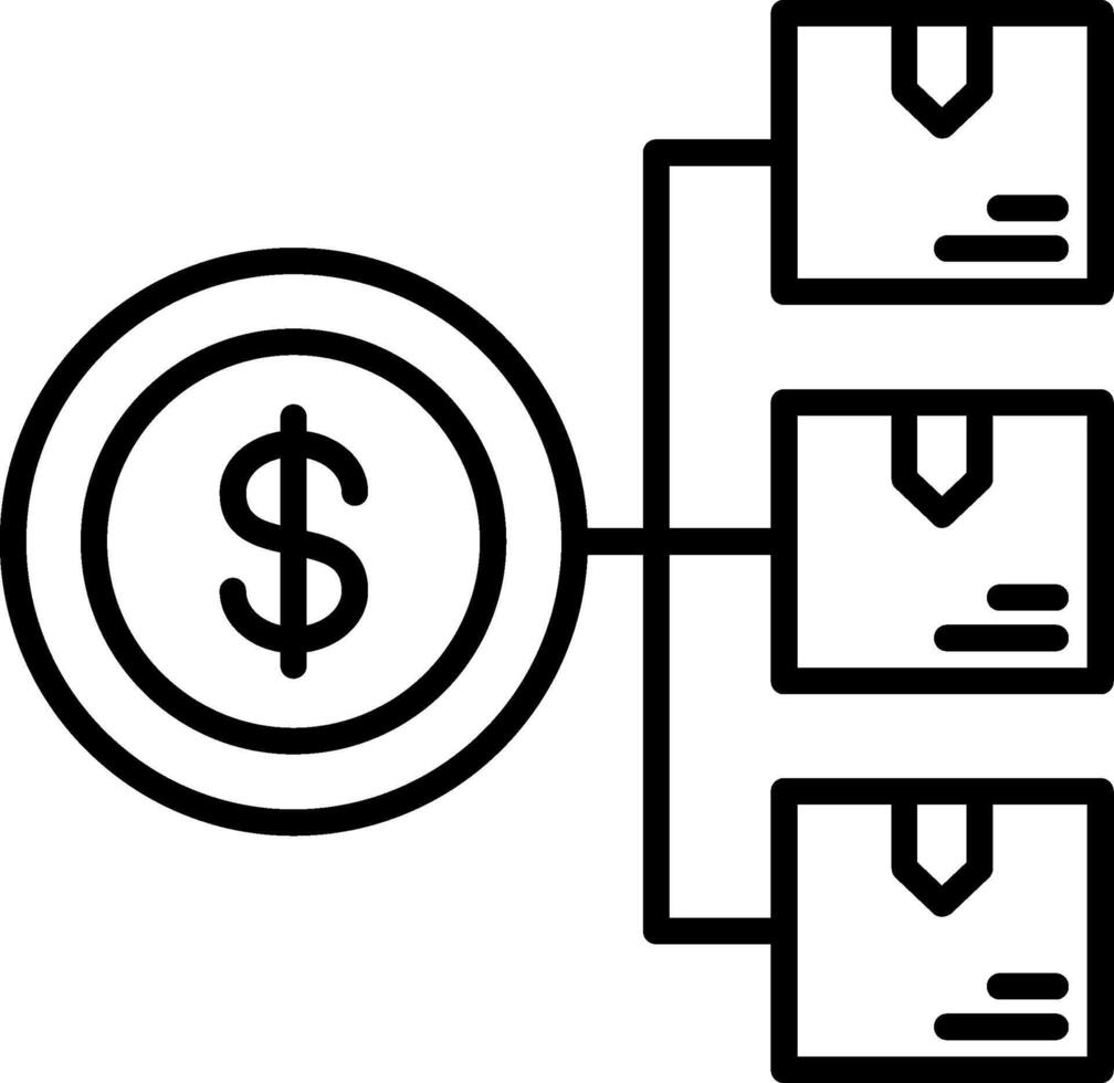 Cost Line Icon vector