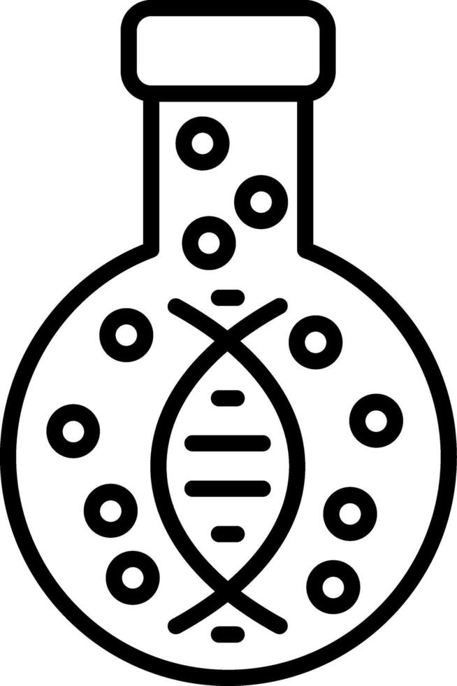Dna Line Icon vector