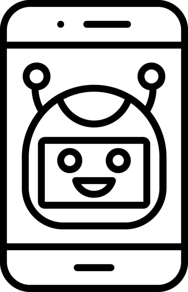 Mobile Line Icon vector