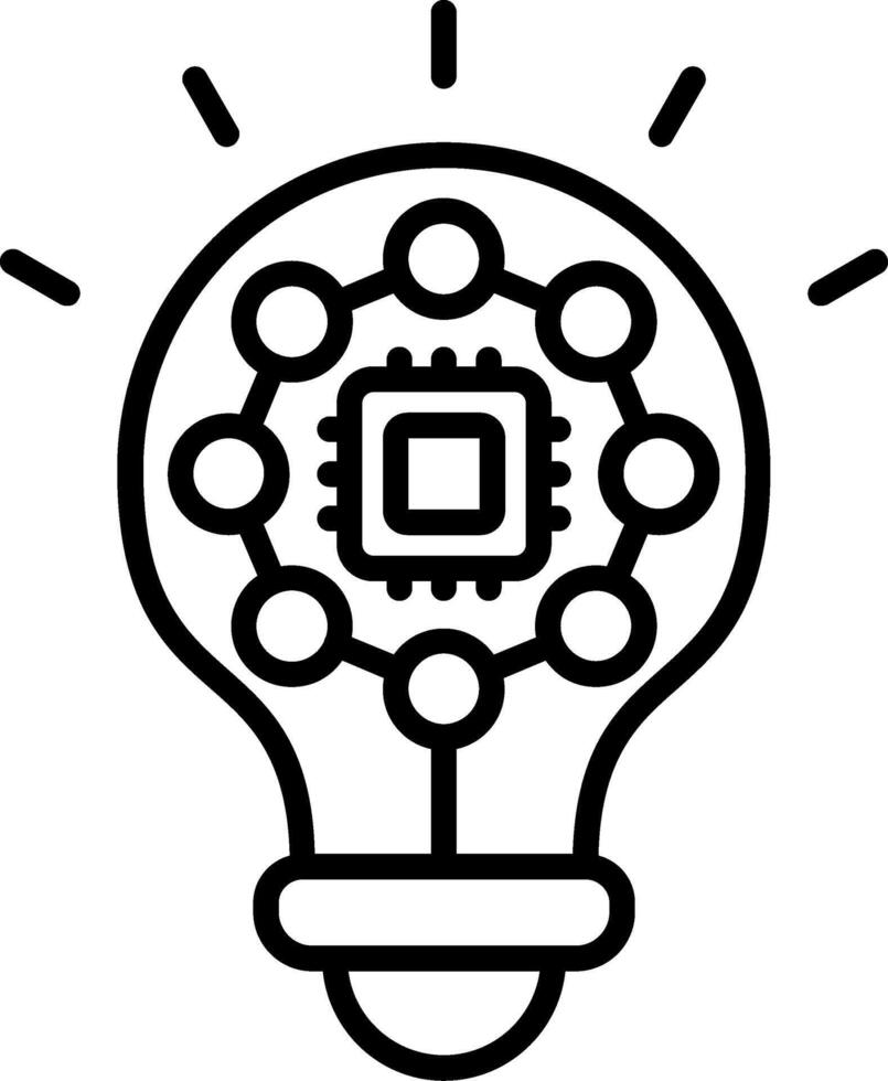 Bulb Line Icon vector