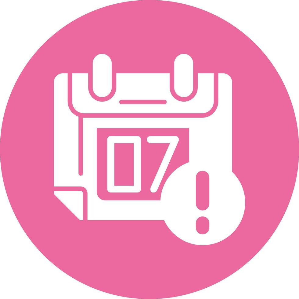 Calendar event Solid Circle Style Icon vector