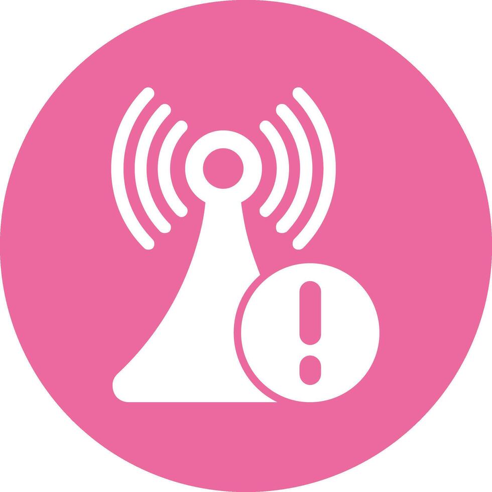 Connection lost Solid Circle Style Icon vector