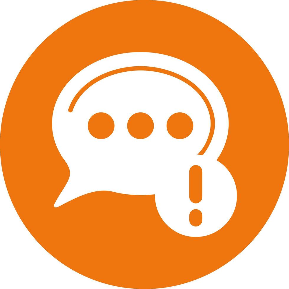 Chat message Solid Circle Style Icon vector
