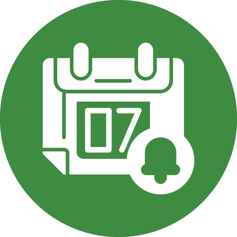 Reminder Solid Circle Style Icon vector