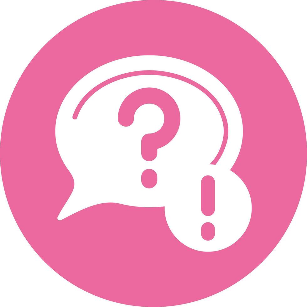 Question mark Solid Circle Style Icon vector